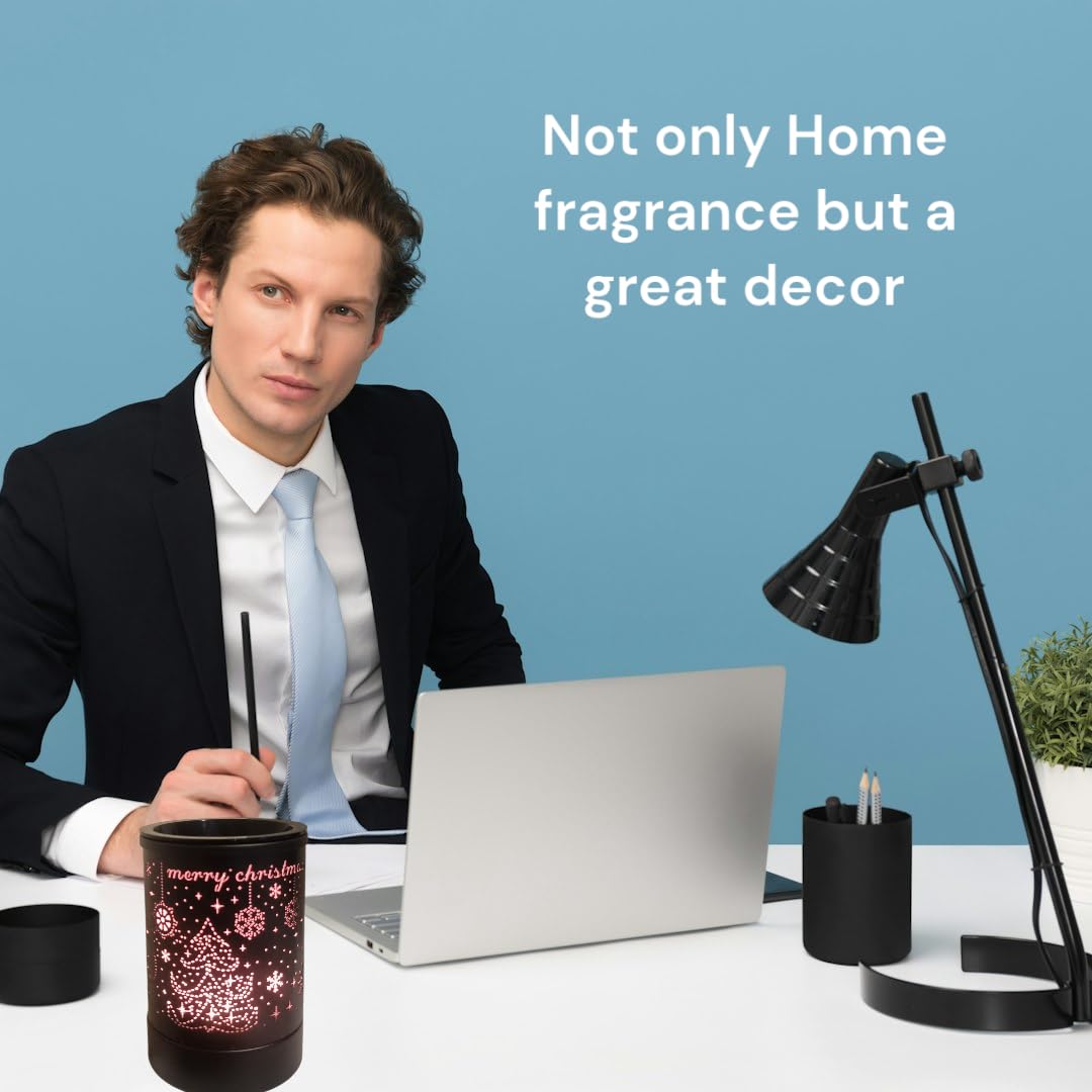 SAMNATE Electric Wax Melt Warmer – LED Fragrance Lamp