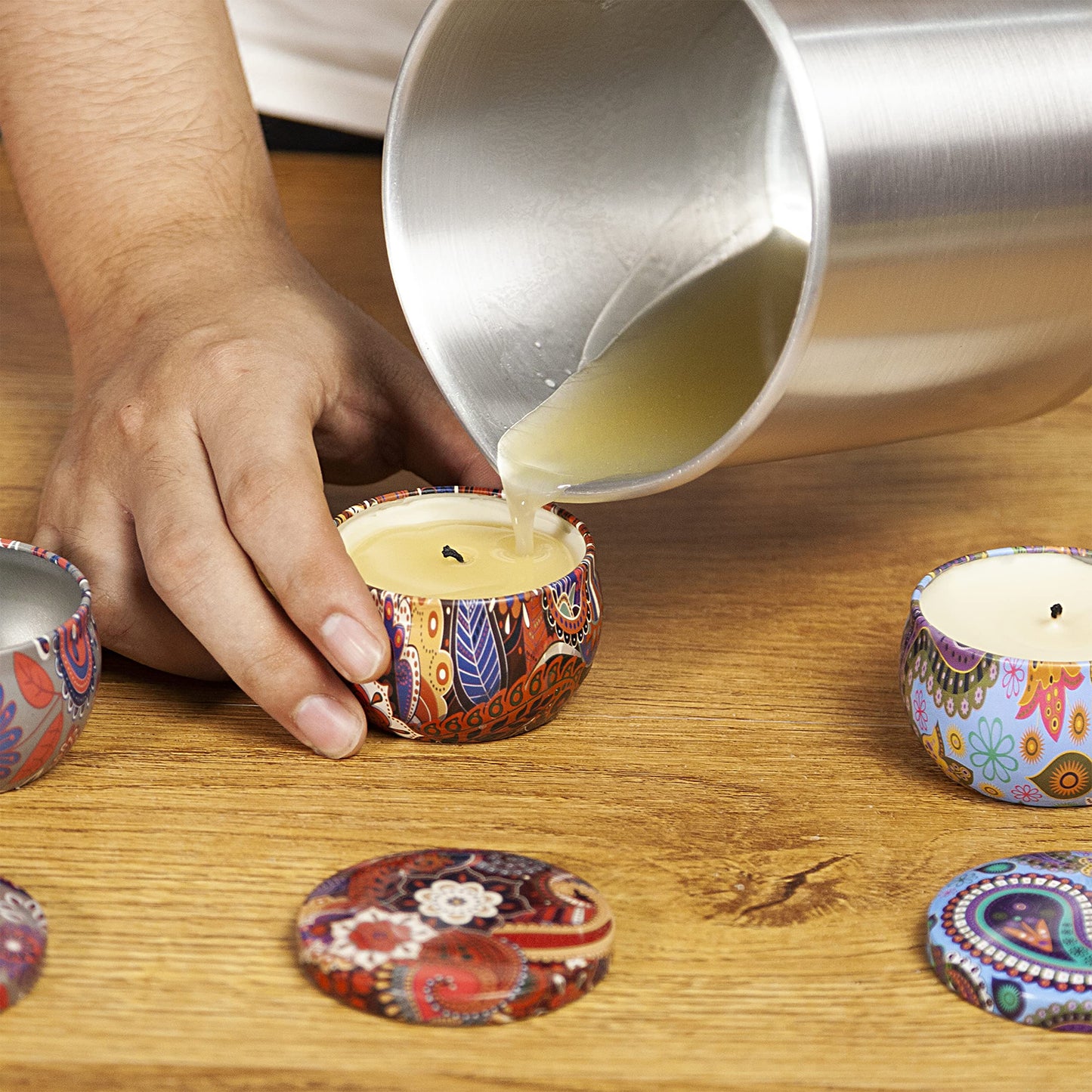 SAMNATE Wax Melting Pot – 1.2L Candle Making Jug