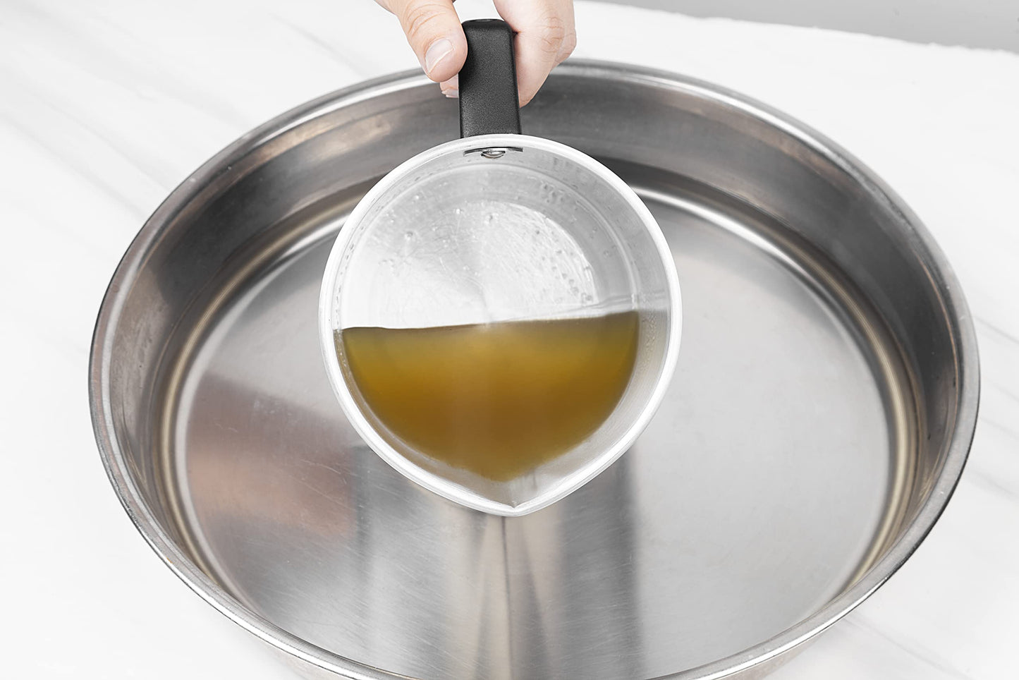 SAMNATE 1.2L Premium Wax Melting Pot - Versatile Candle Making Jug, Ideal for Candle Wax Melting - Durable Metal Jug for Candle Making, Wax Pouring Jug Included - Complete Wax Melts Making Kit