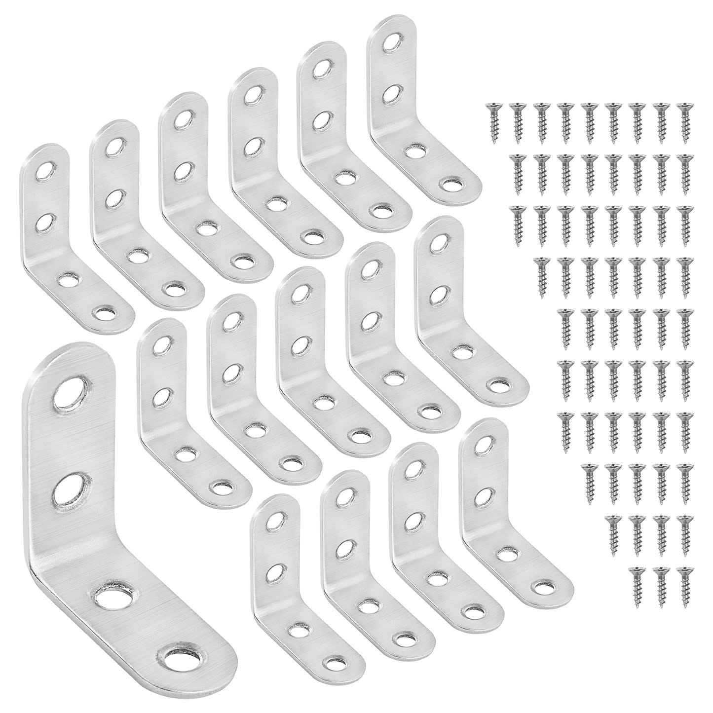 SAMNATE Heavy Duty L Brackets – 20pcs Steel Set