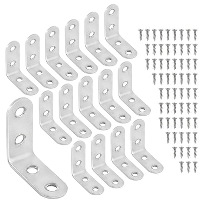 SAMNATE Heavy Duty L Brackets – 20pcs Steel Set
